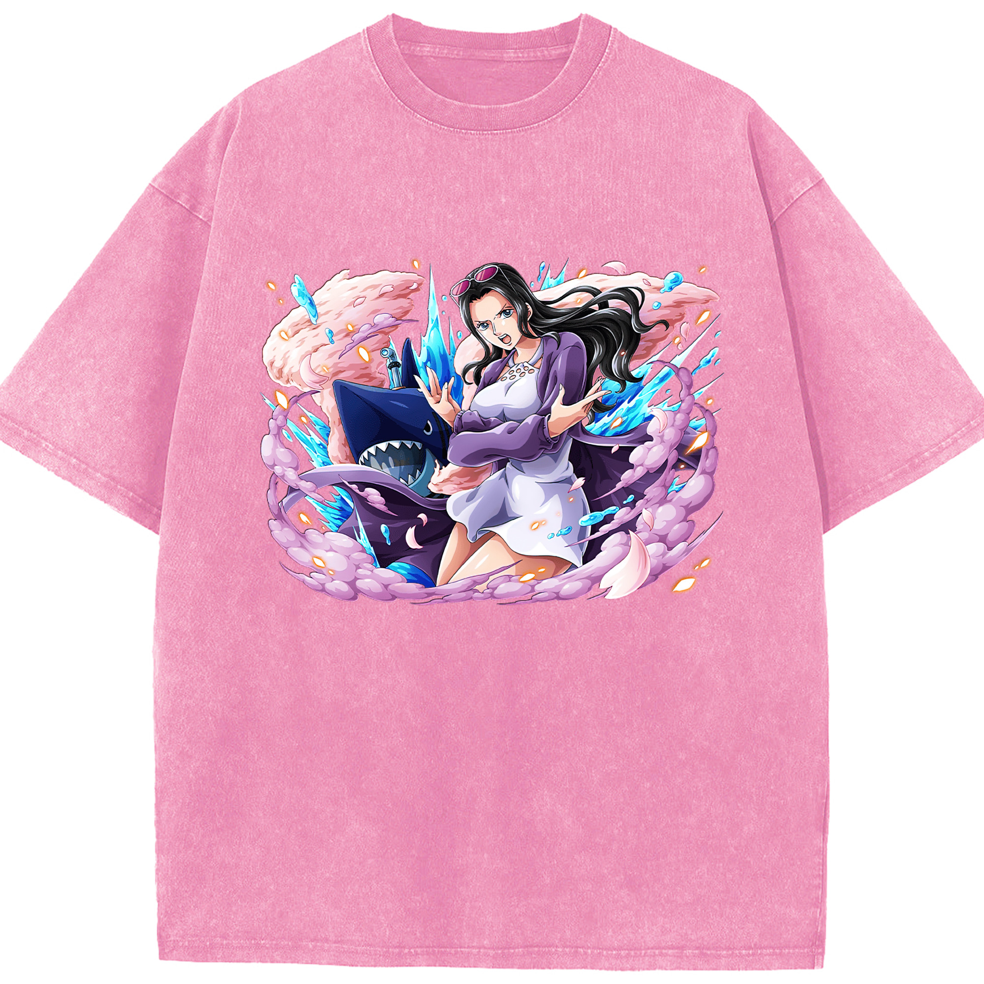 ワンピース ニコ・ロビン ONE PIECE Nico Robin 綿100% ヴィンテージ風 半袖Tシャツ（フロントプリント）